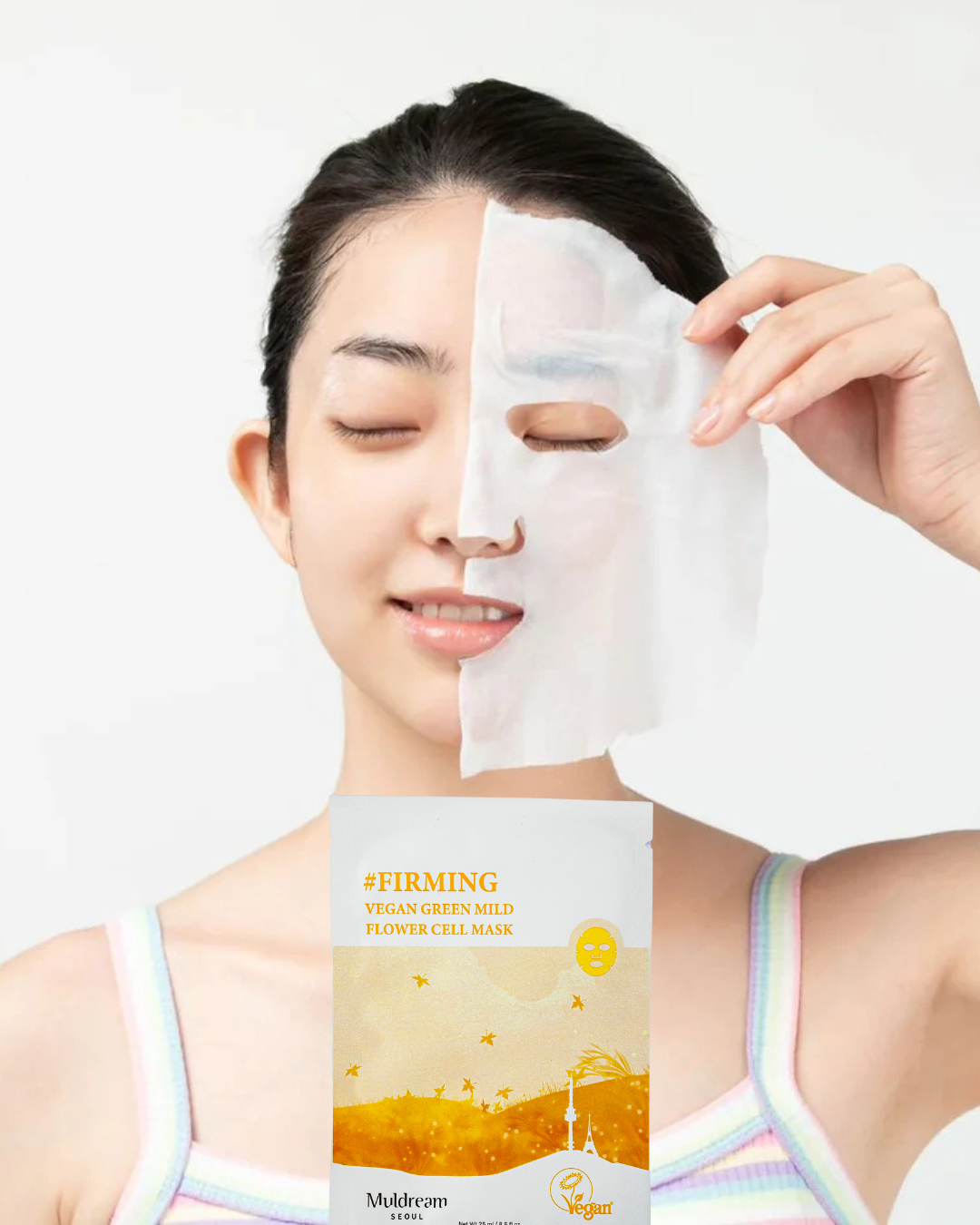 VEGAN GREEN MILD FLOWER CELL MASK